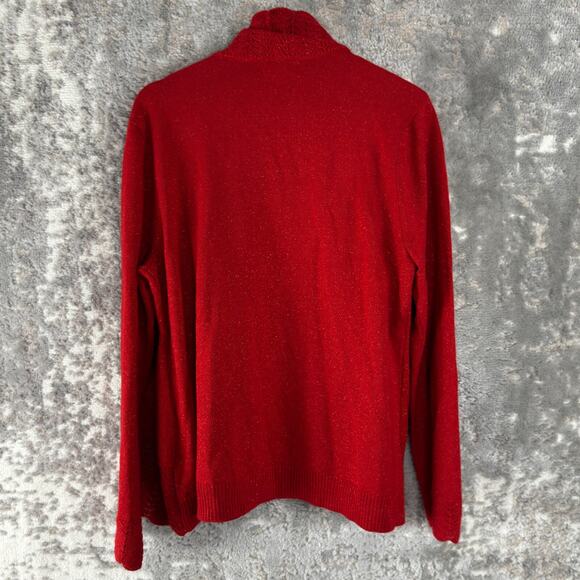 Rebecca Malone Size L Casual Pullover Sweater Top Red Long Sleeve Outdoor - Picture 3 of 7